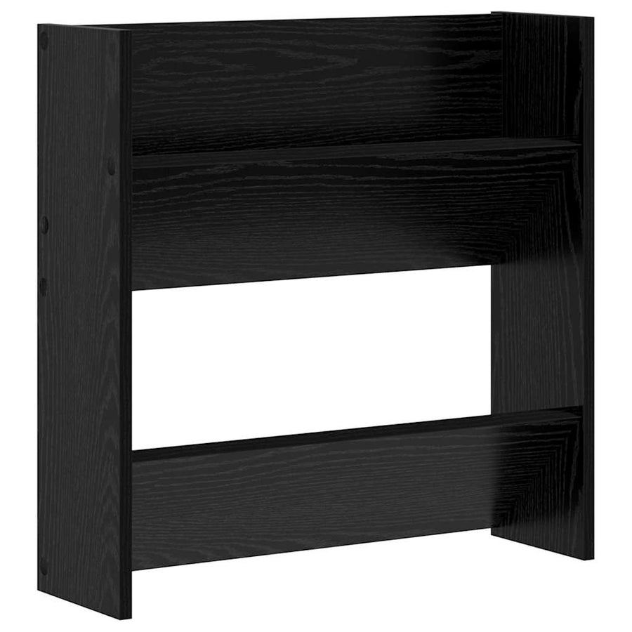 Wand Schoenenkasten Zwart eiken 60 x 18 x 60 cm Bewerkt hout