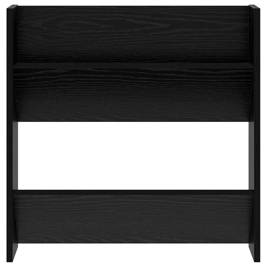 Wand Schoenenkasten Zwart eiken 60 x 18 x 60 cm Bewerkt hout