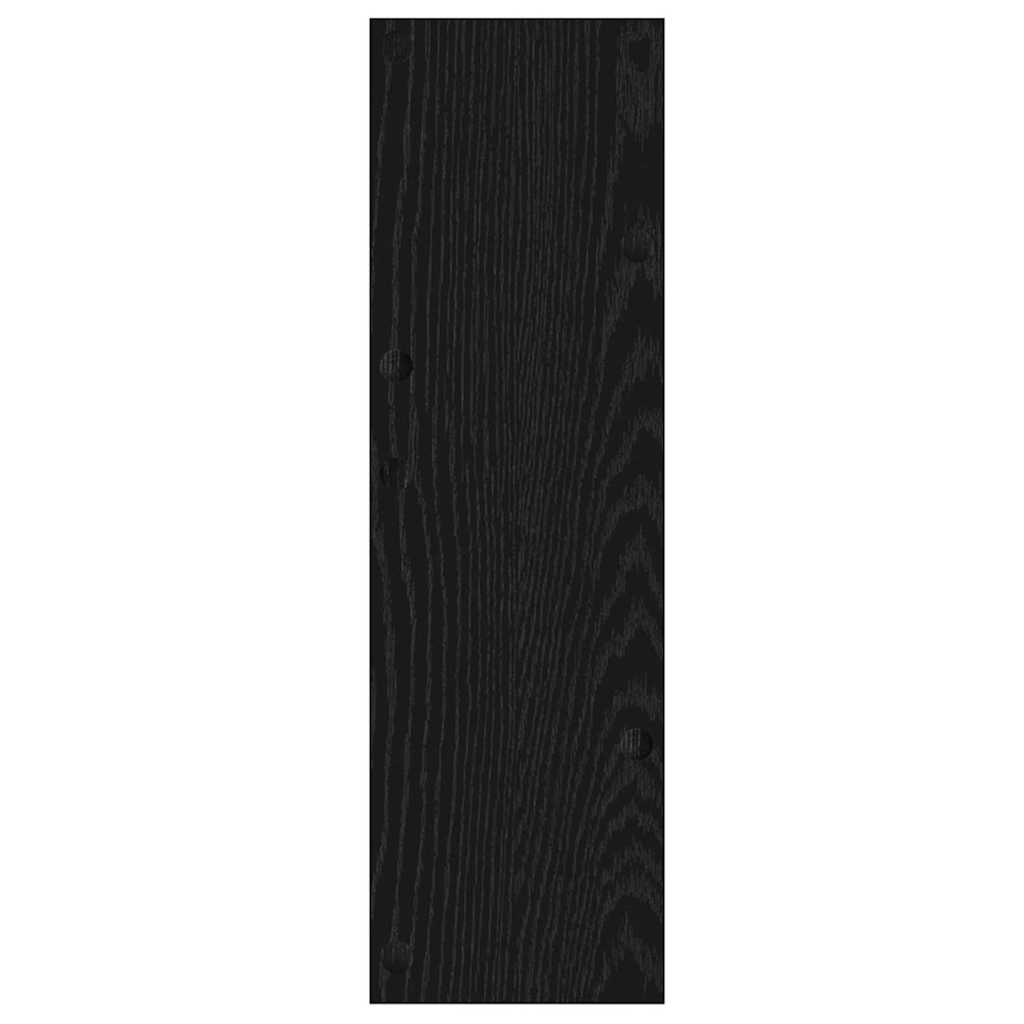 Wand Schoenenkasten Zwart eiken 60 x 18 x 60 cm Bewerkt hout