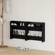 Schoenenkast 60x18x60 cm zwart eiken