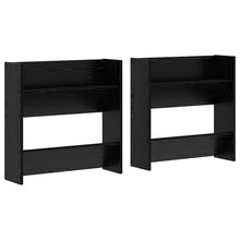 Wand Schoenenkasten met plank Anders 2 pcs Zwart eiken 60 x 18 x 60 cm