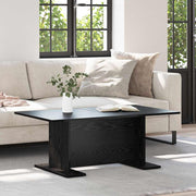 Salontafel 103,5x60x40 cm zwart eiken bewerkt hout