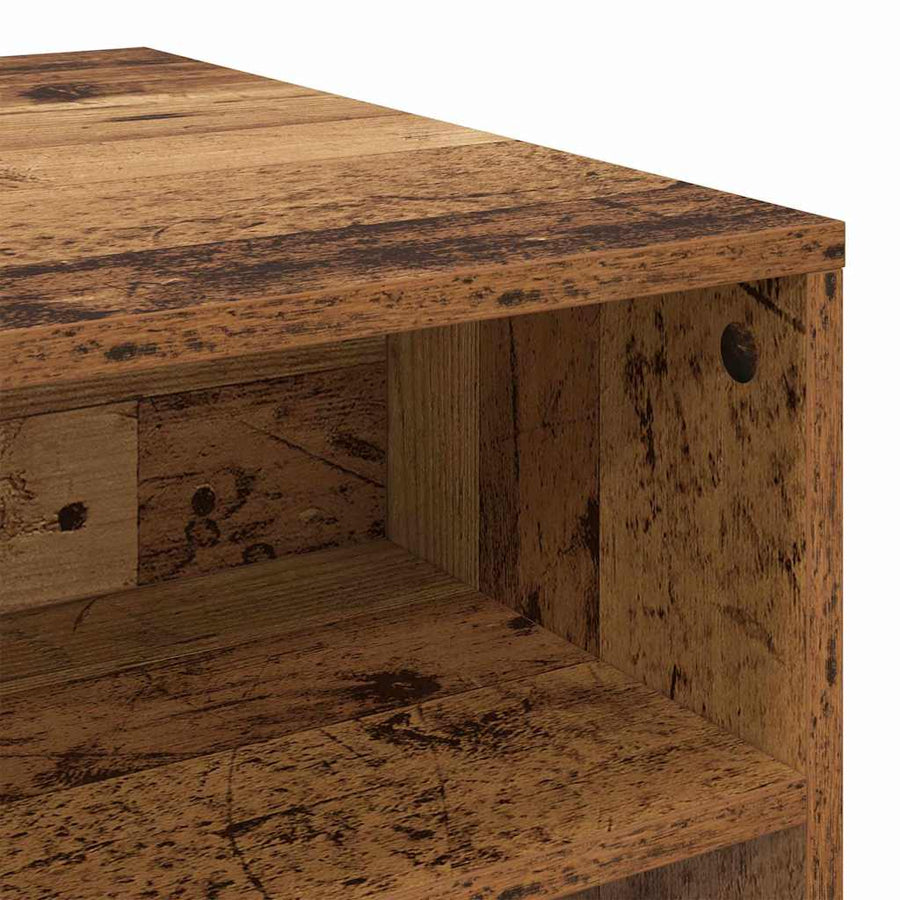 Salontafel met plank Anders met opslag Oud hout 90 x 55 x 42.5 cm Bewerkt hout