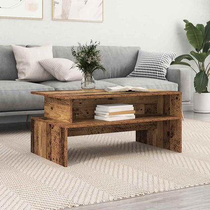Salontafel met plank Anders met opslag Oud hout 90 x 55 x 42.5 cm Bewerkt hout