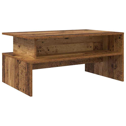 Salontafel met plank Anders met opslag Oud hout 90 x 55 x 42.5 cm Bewerkt hout