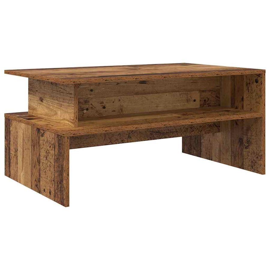 Salontafel met plank Anders met opslag Oud hout 90 x 55 x 42.5 cm Bewerkt hout