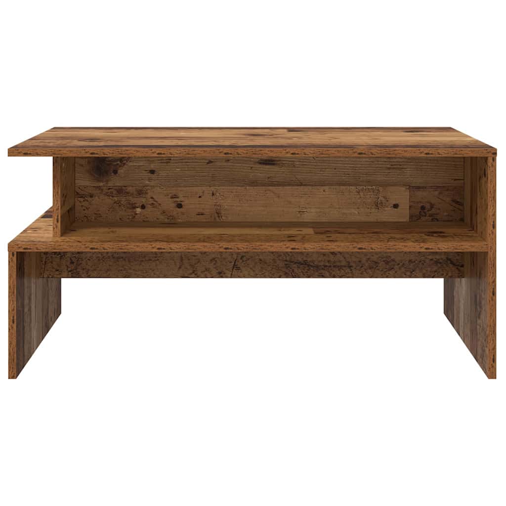 Salontafel met plank Anders met opslag Oud hout 90 x 55 x 42.5 cm Bewerkt hout