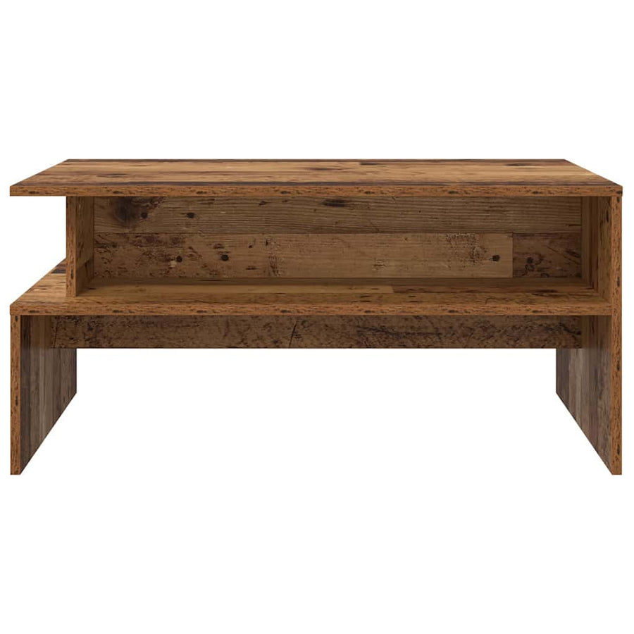 Salontafel met plank Anders met opslag Oud hout 90 x 55 x 42.5 cm Bewerkt hout