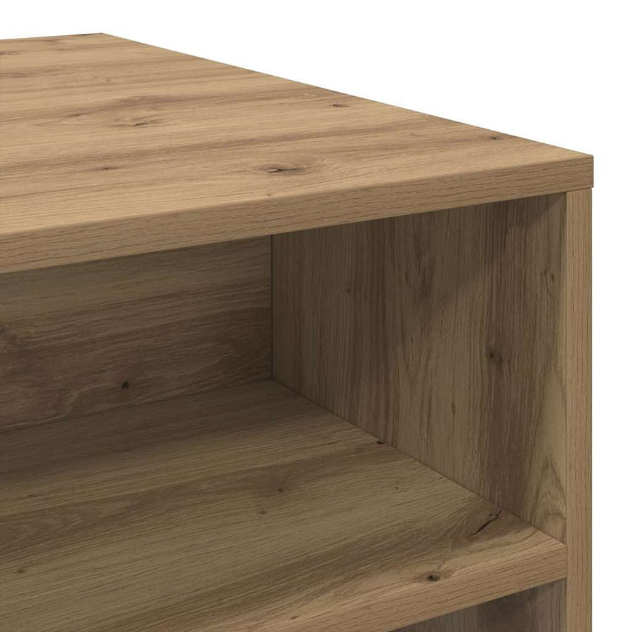 Salontafel met plank Anders met opslag artisanaal eikenkleurig 90 x 55 x 42.5 cm