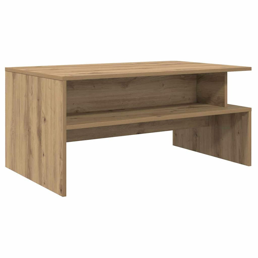 Salontafel met plank Anders met opslag artisanaal eikenkleurig 90 x 55 x 42.5 cm