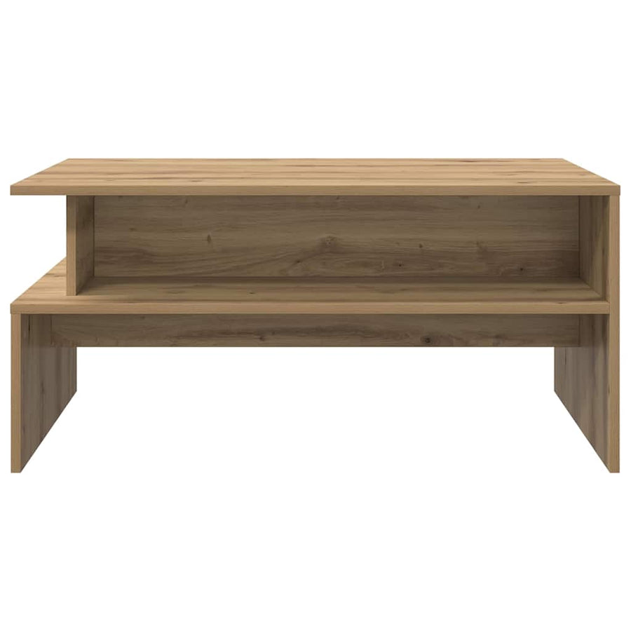 Salontafel met plank Anders met opslag artisanaal eikenkleurig 90 x 55 x 42.5 cm