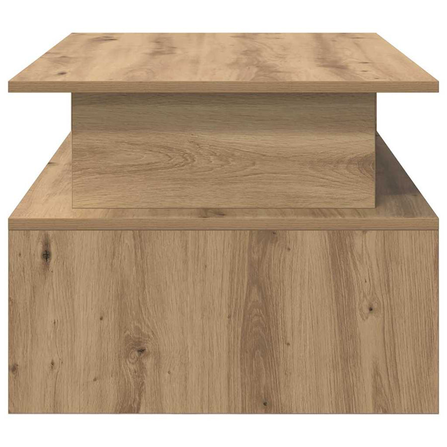 Salontafel met plank Anders met opslag artisanaal eikenkleurig 90 x 55 x 42.5 cm