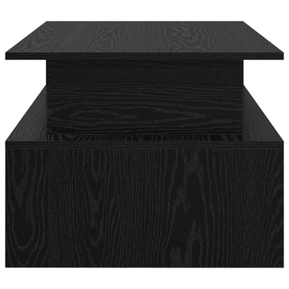 Salontafel met plank Anders Zwart eiken 90 x 55 x 42.5 cm Bewerkt hout