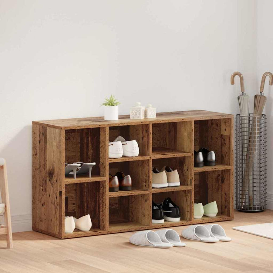 Schoenenbank met plank Anders Oud hout 103 x 30 x 55 cm Bewerkt hout