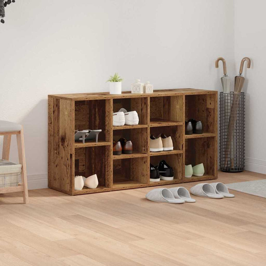 Schoenenbank met plank Anders Oud hout 103 x 30 x 55 cm Bewerkt hout