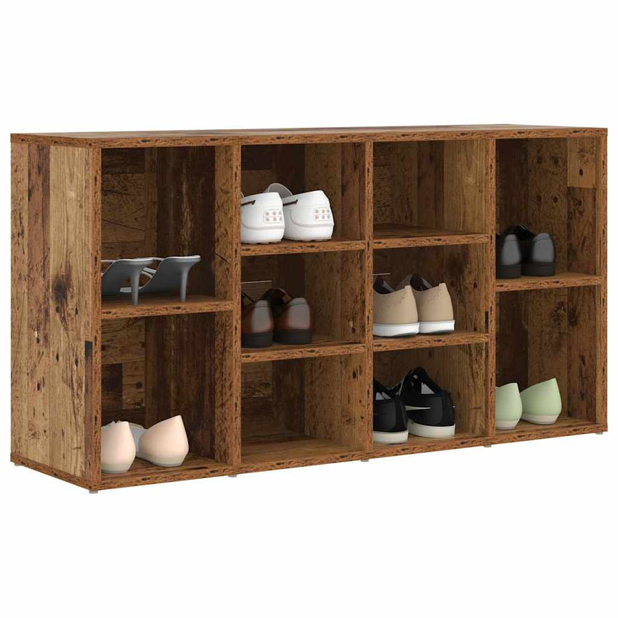 Schoenenbank met plank Anders Oud hout 103 x 30 x 55 cm Bewerkt hout