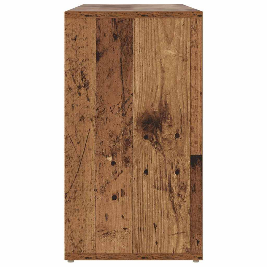 Schoenenbank met plank Anders Oud hout 103 x 30 x 55 cm Bewerkt hout