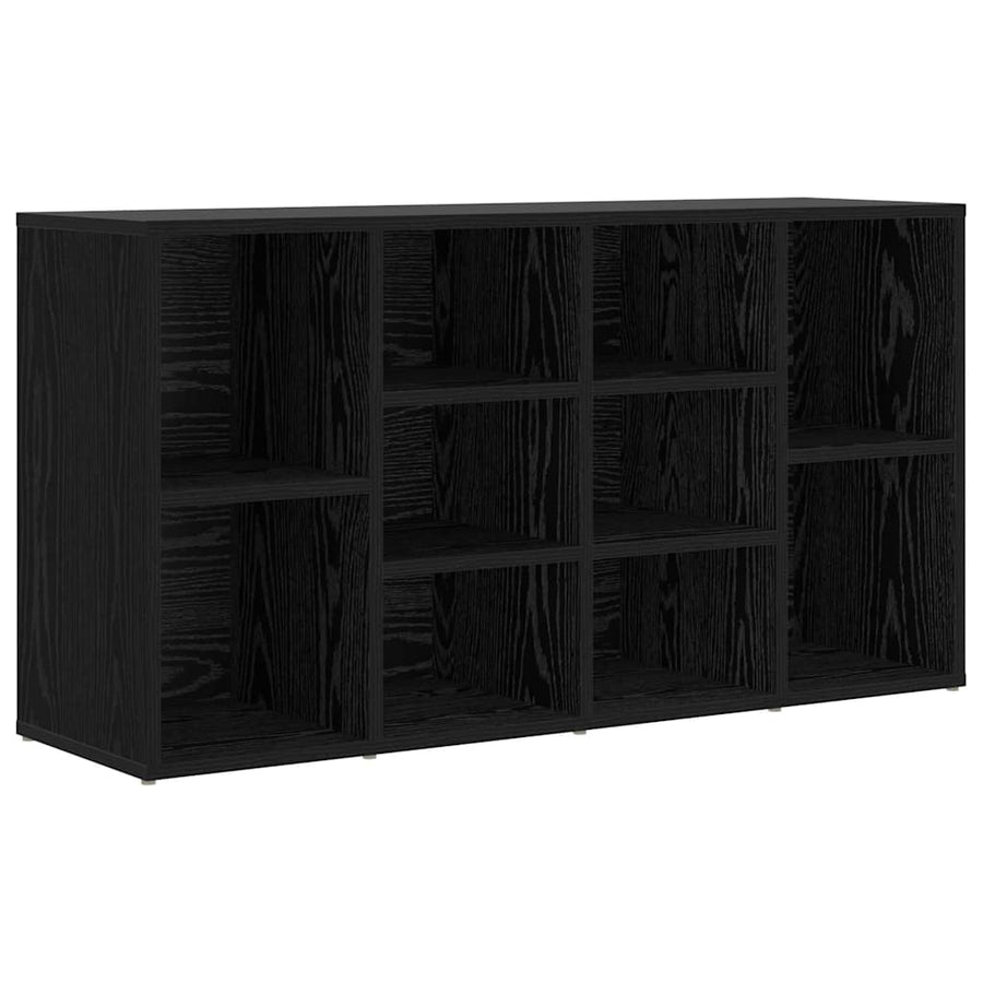 Schoenenbank Zwart eiken 103 x 30 x 55 cm Bewerkt hout