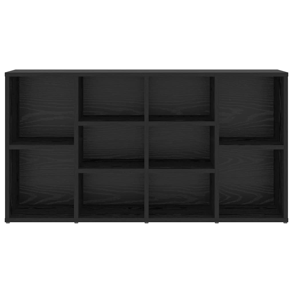 Schoenenbank Zwart eiken 103 x 30 x 55 cm Bewerkt hout