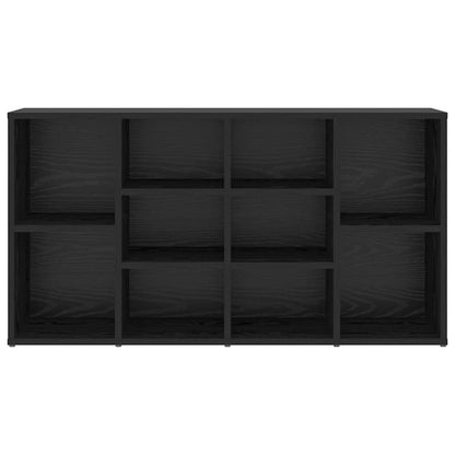 Schoenenbank Zwart eiken 103 x 30 x 55 cm Bewerkt hout