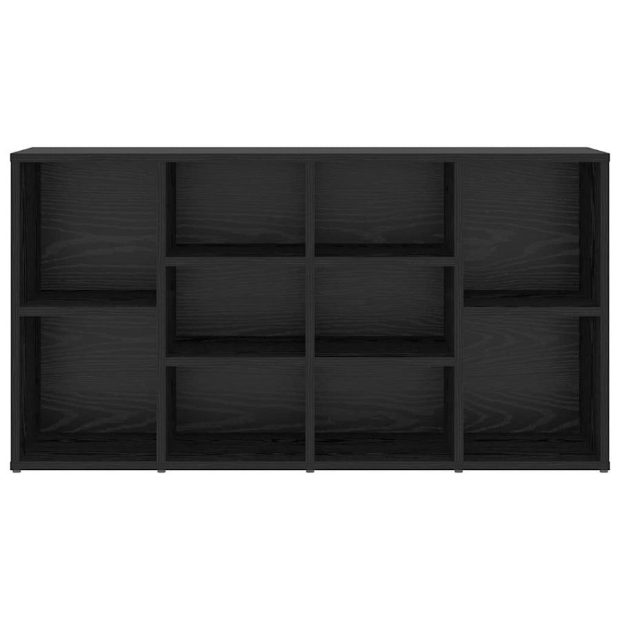 Schoenenbank Zwart eiken 103 x 30 x 55 cm Bewerkt hout
