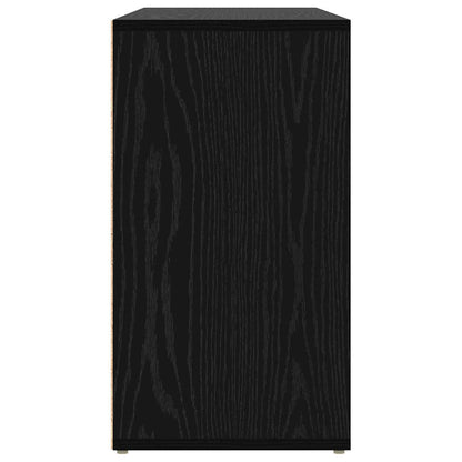 Schoenenbank Zwart eiken 103 x 30 x 55 cm Bewerkt hout