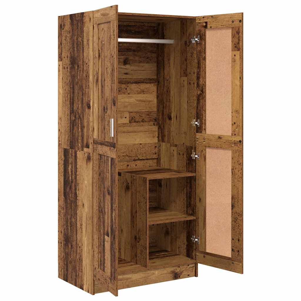 Kledingkast Oude hout 82,5 x 51,5 x 180 cm Bewerkt hout