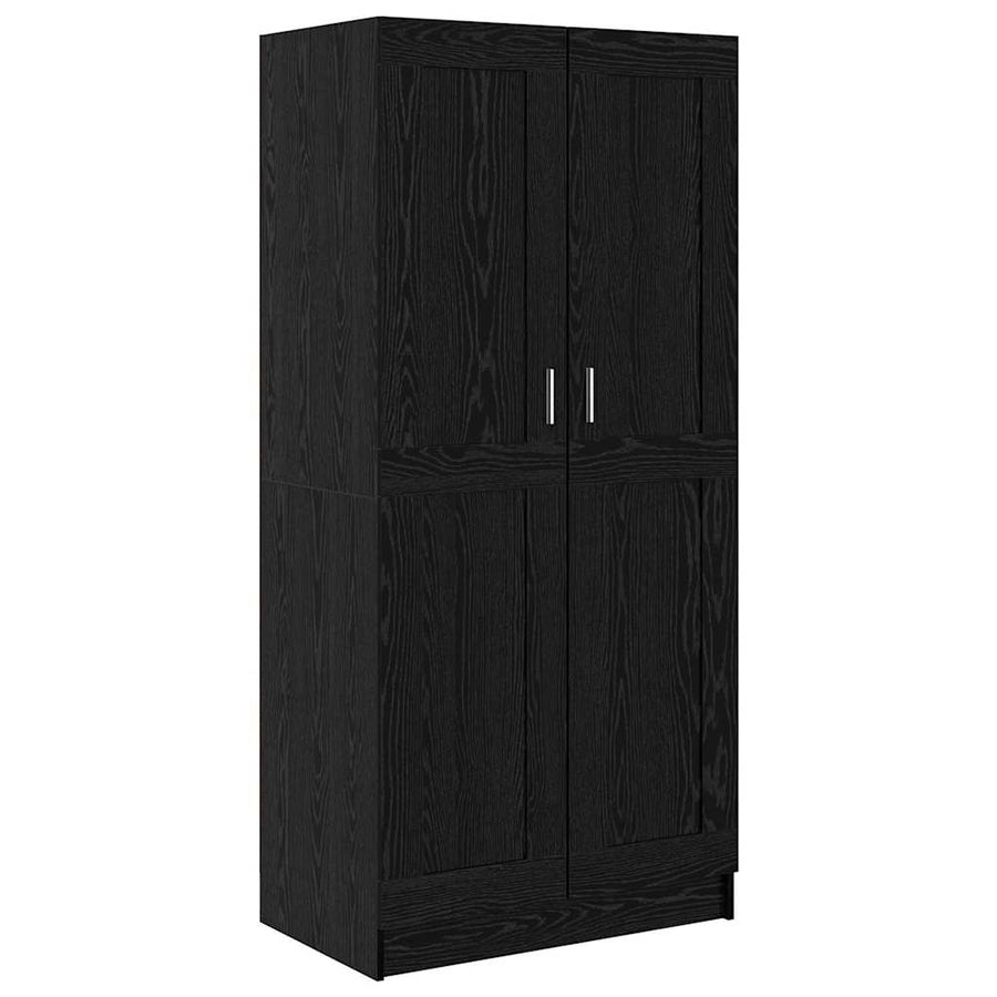 Kledingkast Zwart eiken 82,5 x 51,5 x 180 cm Bewerkt hout
