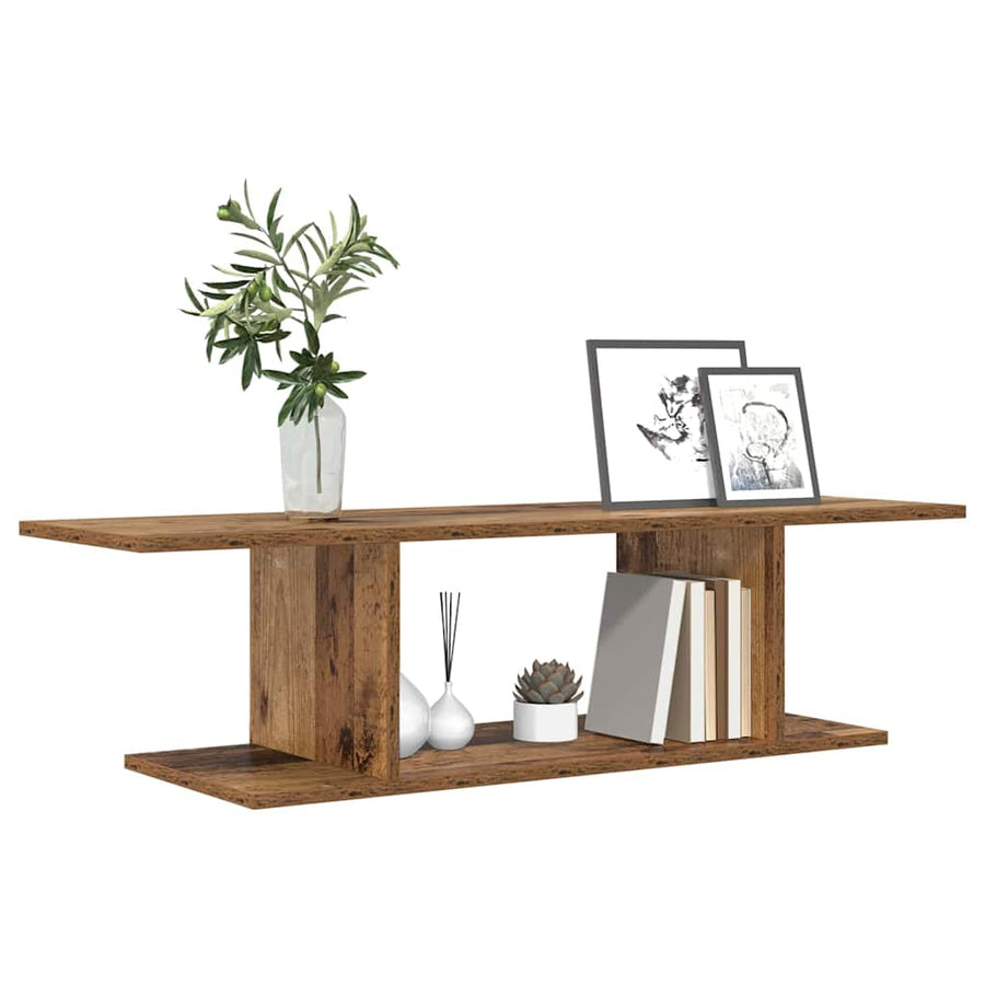 TV-kast met plank met opslag Bruin 103 x 30 x 26,5 cm Bewerkt hout