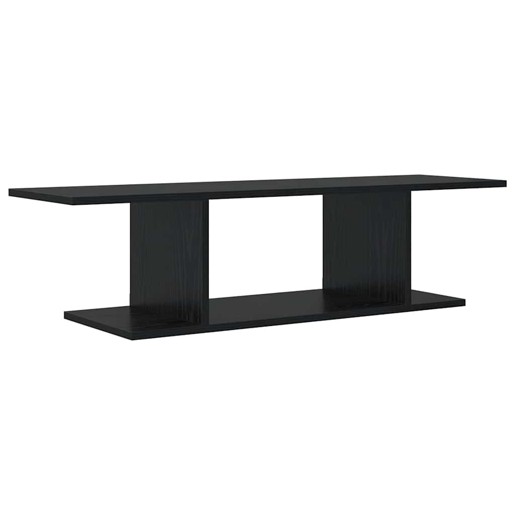TV-kast met plank met opslag Zwart 103 x 30 x 26,5 cm Bewerkt hout