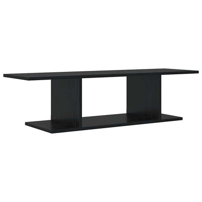 TV-kast met plank met opslag Zwart 103 x 30 x 26,5 cm Bewerkt hout