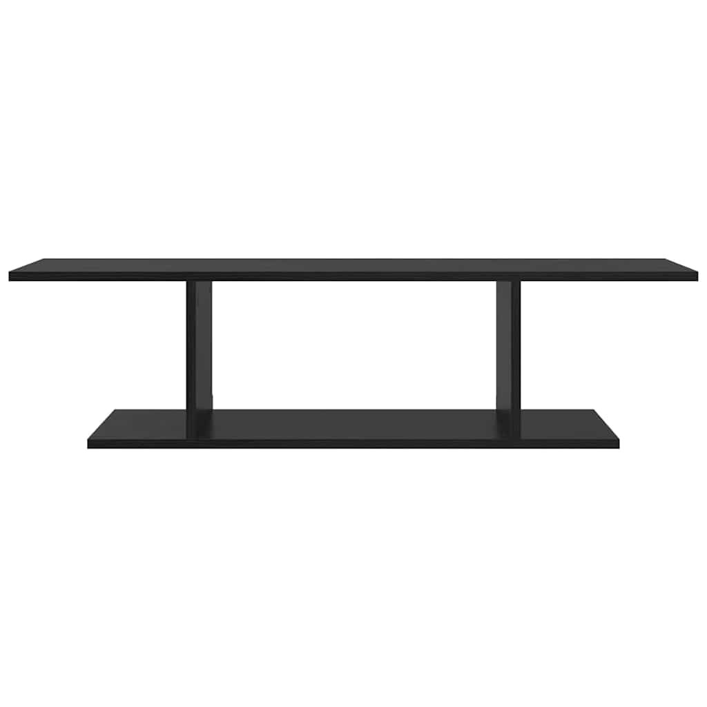 TV-kast met plank met opslag Zwart 103 x 30 x 26,5 cm Bewerkt hout
