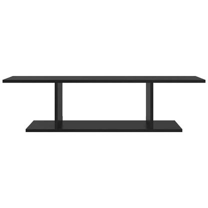 TV-kast met plank met opslag Zwart 103 x 30 x 26,5 cm Bewerkt hout