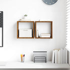 Wall shelves with shelf Wall mounted Old wood Processed wood