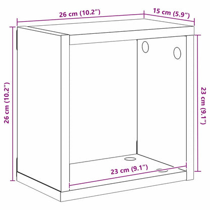 Wandplanken Artisan Eiken MDF 26 x 15 x 26 cm Wandmontage