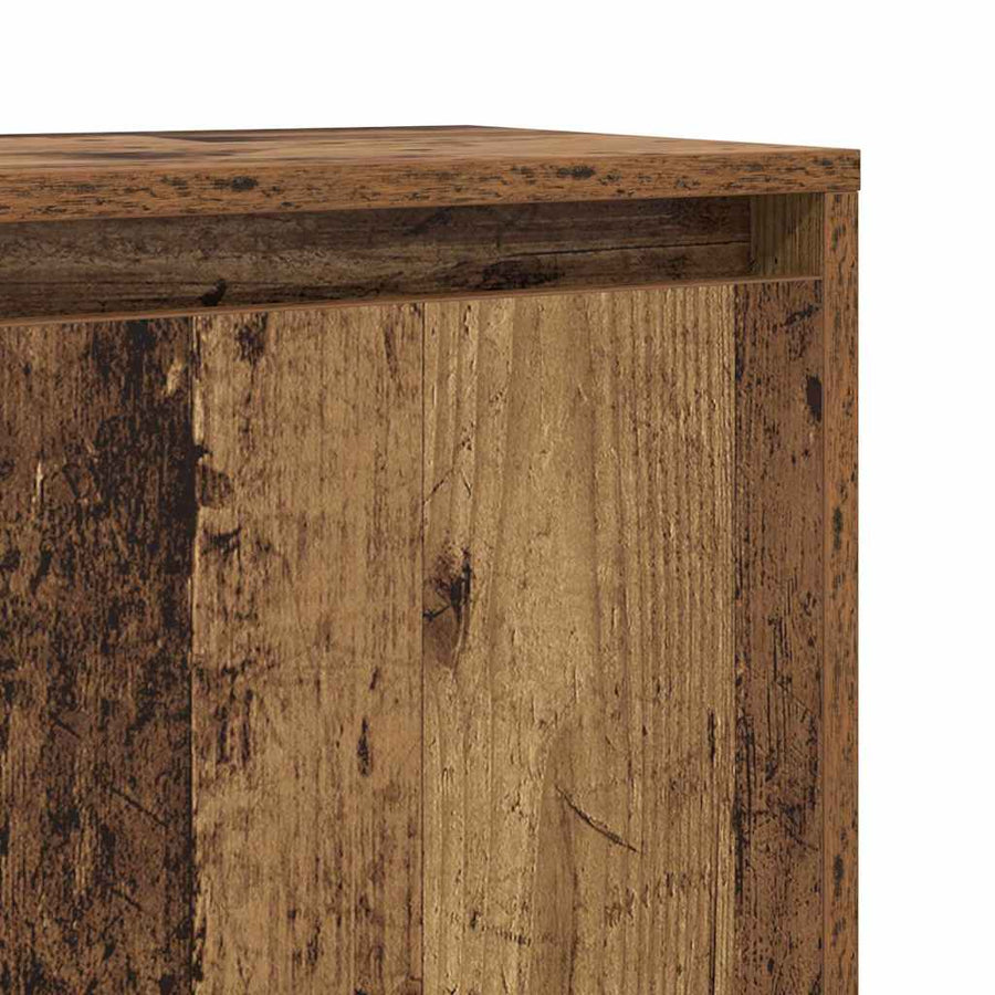 Dressoir met plank met de deur Oud hout 97 x 29 x 75 cm Bewerkt hout