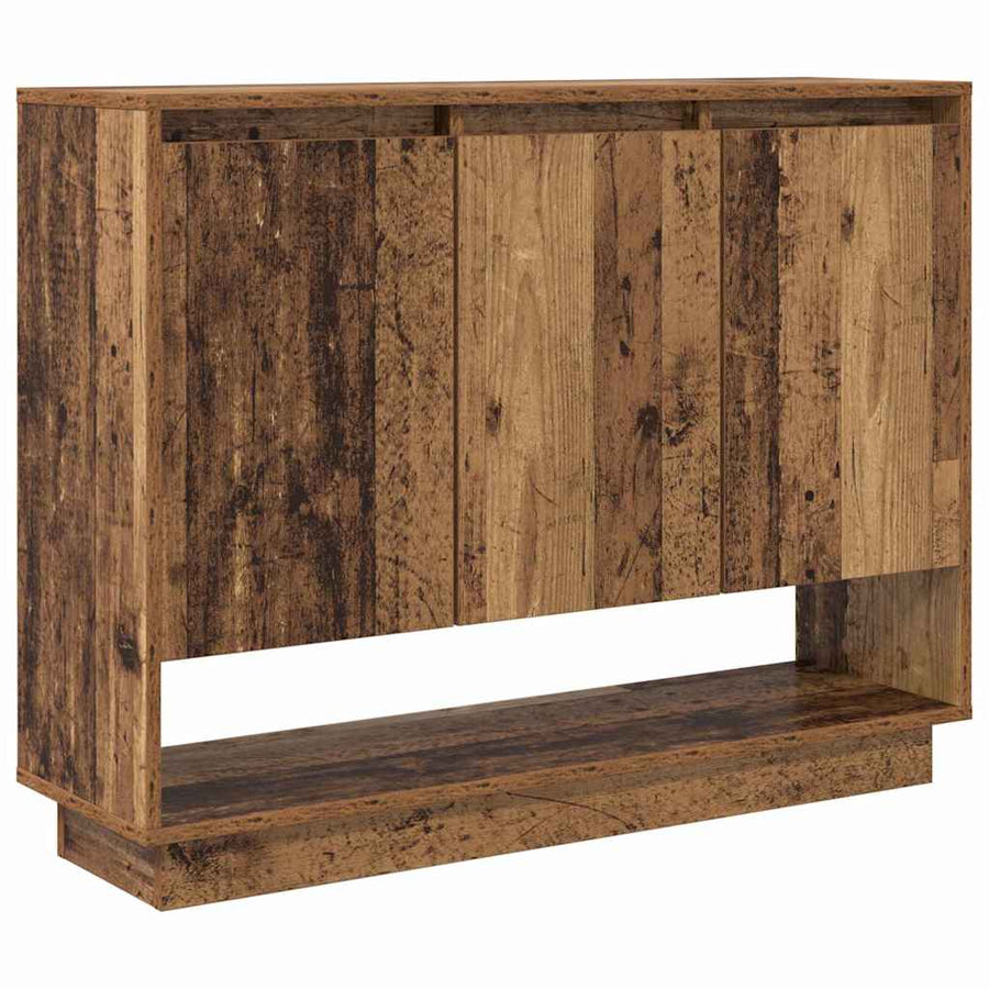 Dressoir met plank met de deur Oud hout 97 x 29 x 75 cm Bewerkt hout