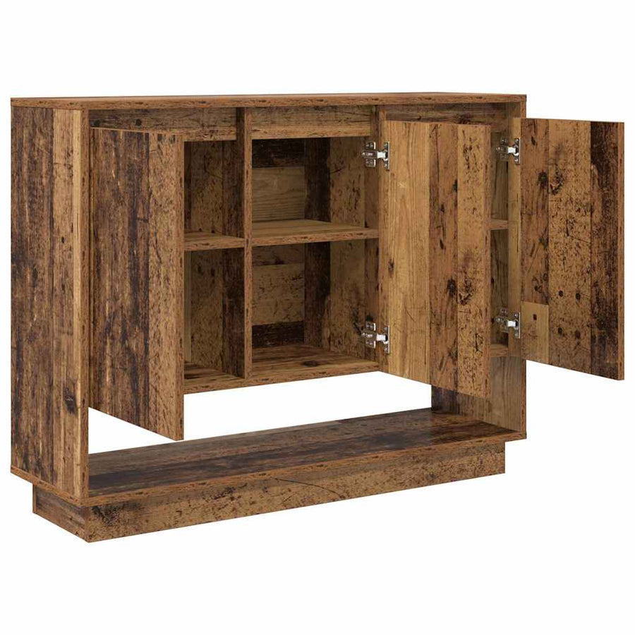 Dressoir met plank met de deur Oud hout 97 x 29 x 75 cm Bewerkt hout