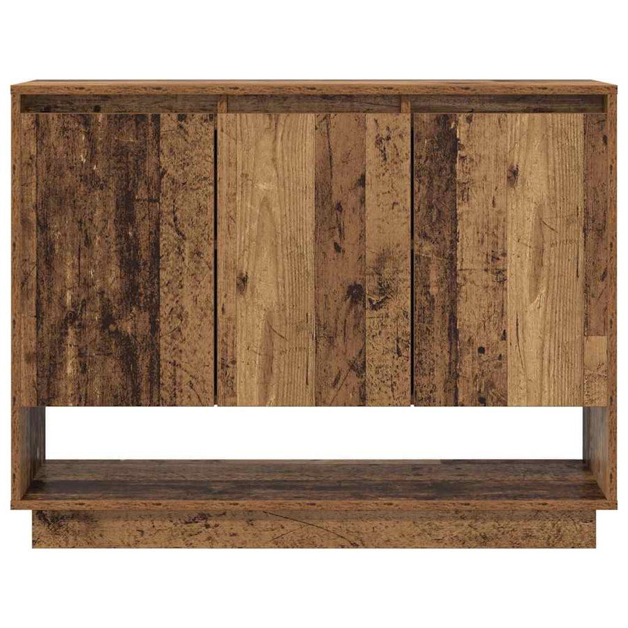 Dressoir met plank met de deur Oud hout 97 x 29 x 75 cm Bewerkt hout