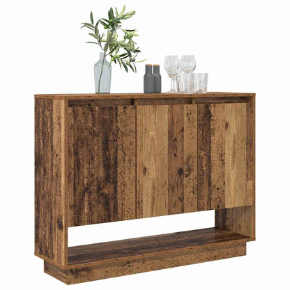 Dressoir met plank met de deur Oud hout 97 x 29 x 75 cm Bewerkt hout