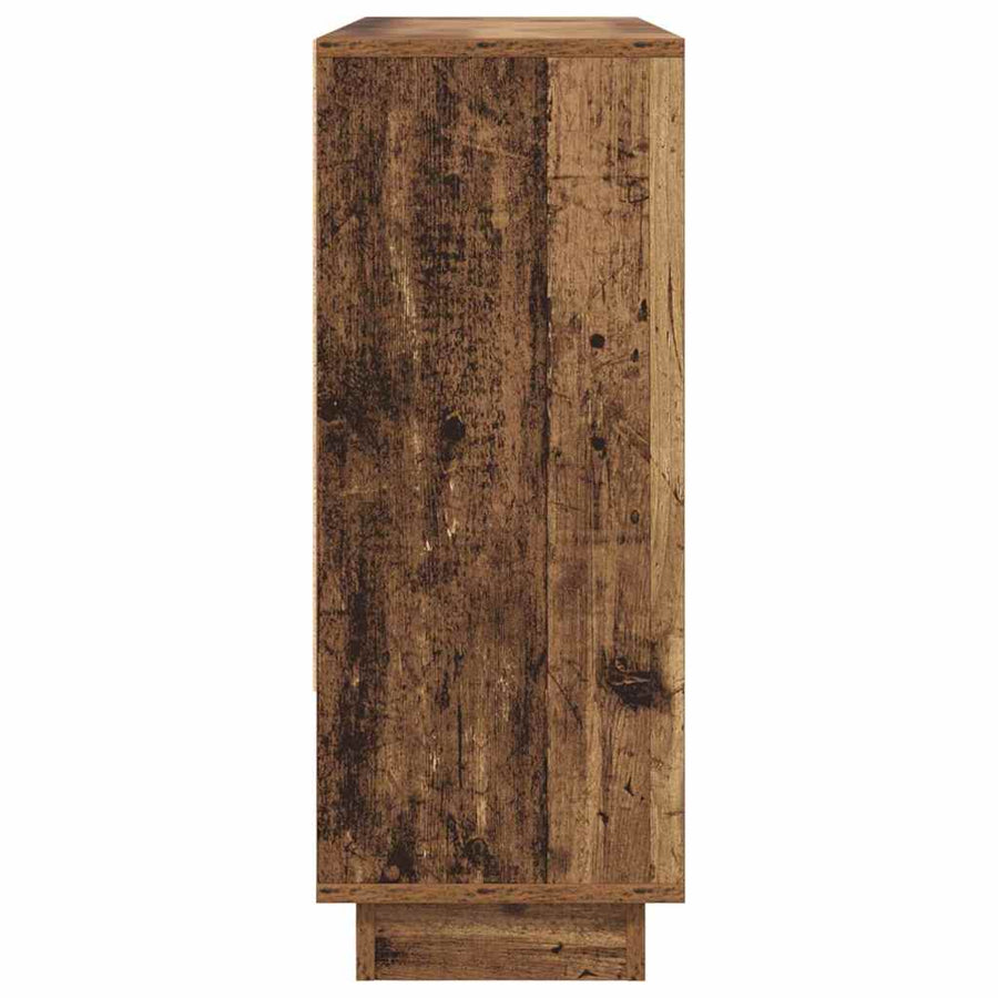 Dressoir met plank met de deur Oud hout 97 x 29 x 75 cm Bewerkt hout