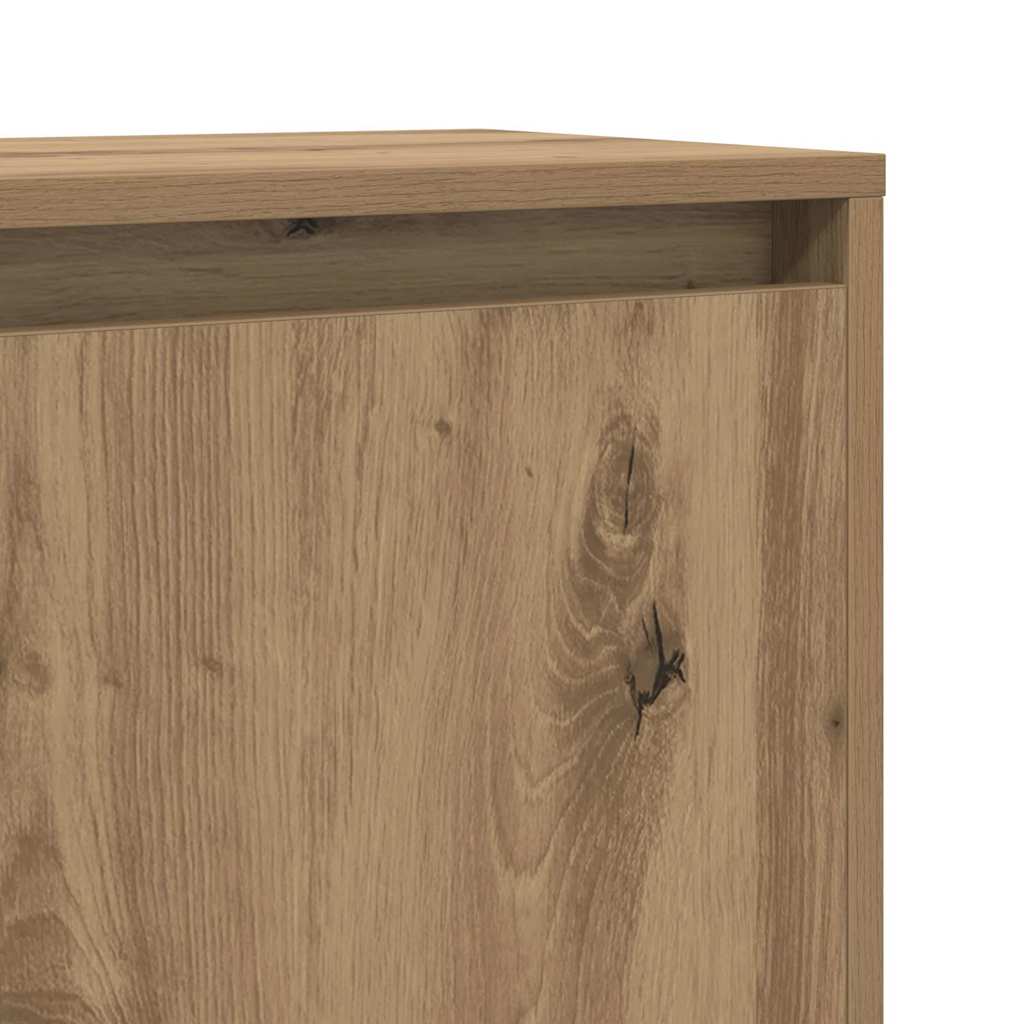 Dressoir artisanaal eikenkleurig 97 x 29 x 75 cm Bewerkt hout