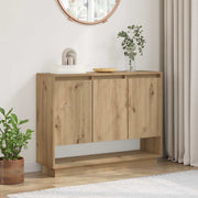 Dressoir massief hout eiken 97x29x75 cm