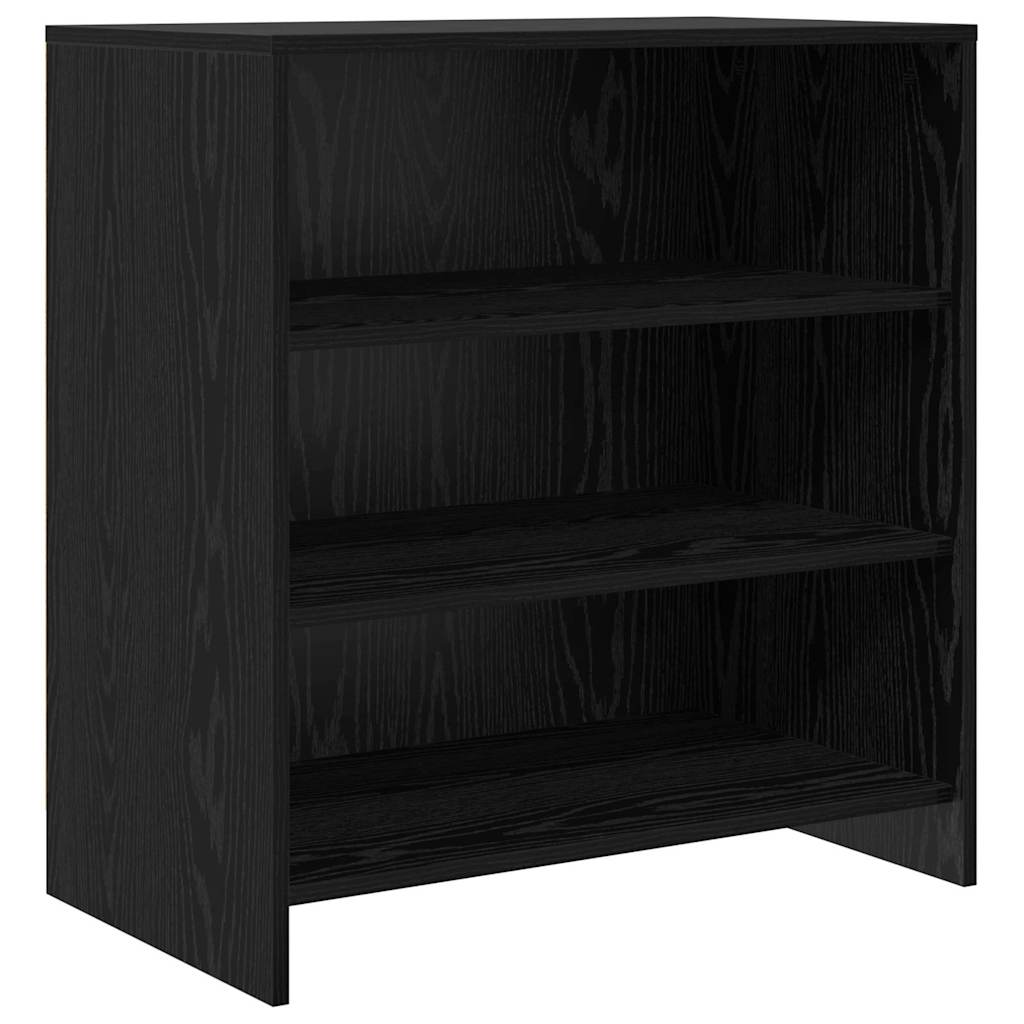 Dressoir Zwart Eiken 70x41x75 cm Bewerkt Hout