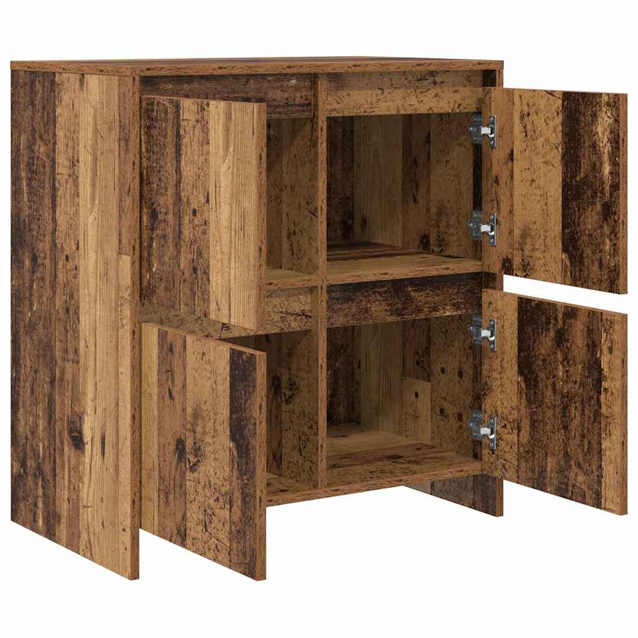 Dressoir met de deur Oud hout 70 x 41 x 75 cm Bewerkt hout