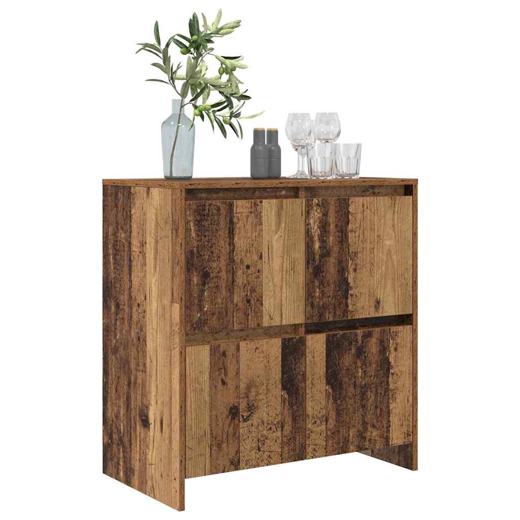 Dressoir met de deur Oud hout 70 x 41 x 75 cm Bewerkt hout