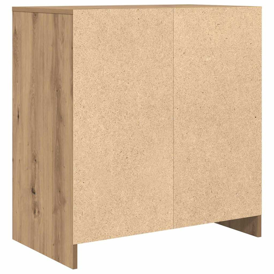 Dressoir artisanaal eikenkleurig 70 x 41 x 75 cm Bewerkt hout