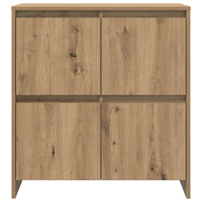 Dressoir artisanaal eikenkleurig 70 x 41 x 75 cm Bewerkt hout