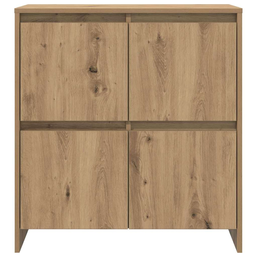 Dressoir artisanaal eikenkleurig 70 x 41 x 75 cm Bewerkt hout