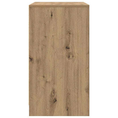 Dressoir artisanaal eikenkleurig 70 x 41 x 75 cm Bewerkt hout